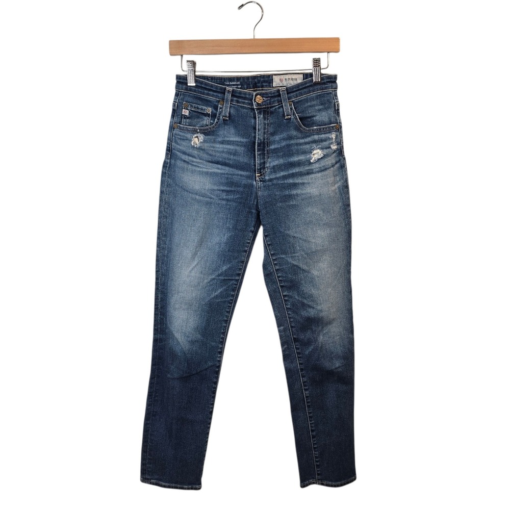 AG Adriano Goldschmied The Isabelle Jeans High Rise Womens 26 Blue Straight Crop